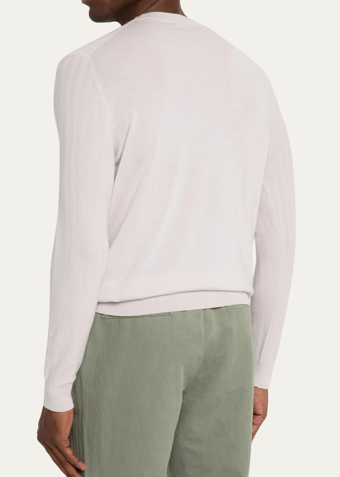 SeaseMen's Herringbone Henley Sweater