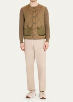 SeaseMen's Military-Style Quilted Vest