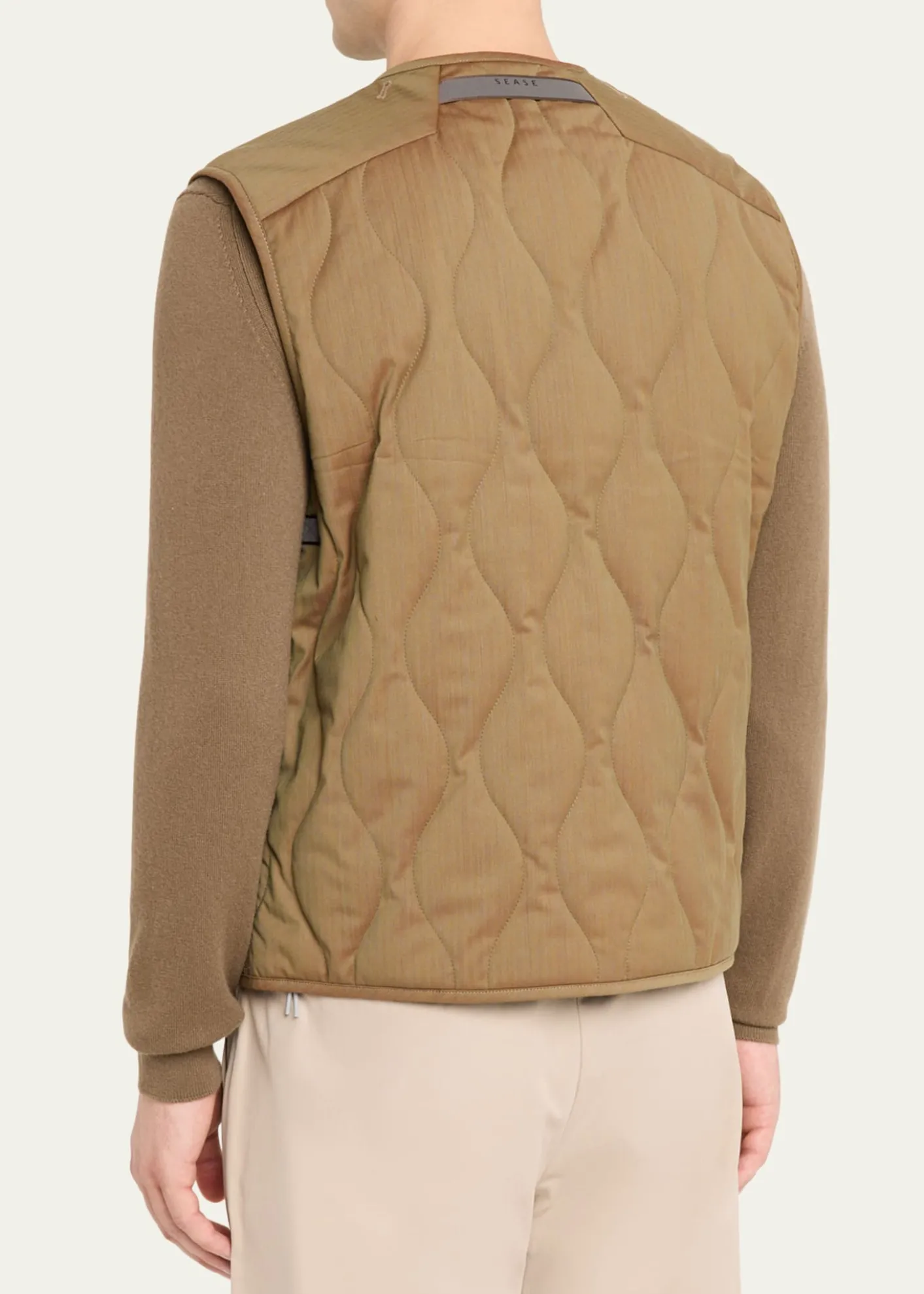 SeaseMen's Military-Style Quilted Vest