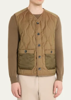 SeaseMen's Military-Style Quilted Vest