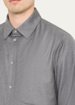 SeaseMen's New Gate Invisible-Zip Snap-Front Shirt