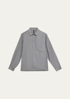 SeaseMen's New Gate Invisible-Zip Snap-Front Shirt