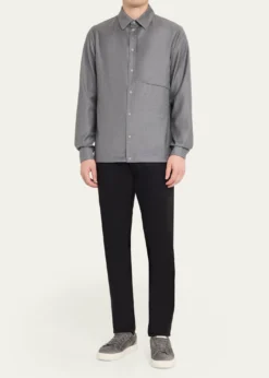 SeaseMen's New Gate Invisible-Zip Snap-Front Shirt