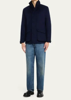 SeaseMen's Uptown Padded Cashmere Parka Jacket
