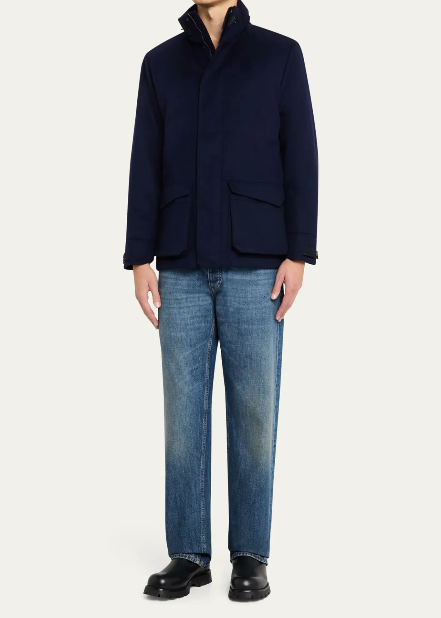 SeaseMen's Uptown Padded Cashmere Parka Jacket