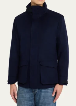 SeaseMen's Uptown Padded Cashmere Parka Jacket