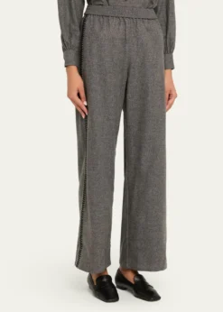 SeblineMarocaine Side-Stripe Straight-Leg Pajama Pants