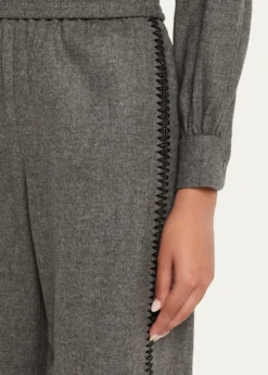 SeblineMarocaine Side-Stripe Straight-Leg Pajama Pants