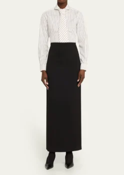 SeblineStriped Neck-Tie Button-Down Shirt