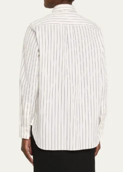 SeblineStriped Neck-Tie Button-Down Shirt