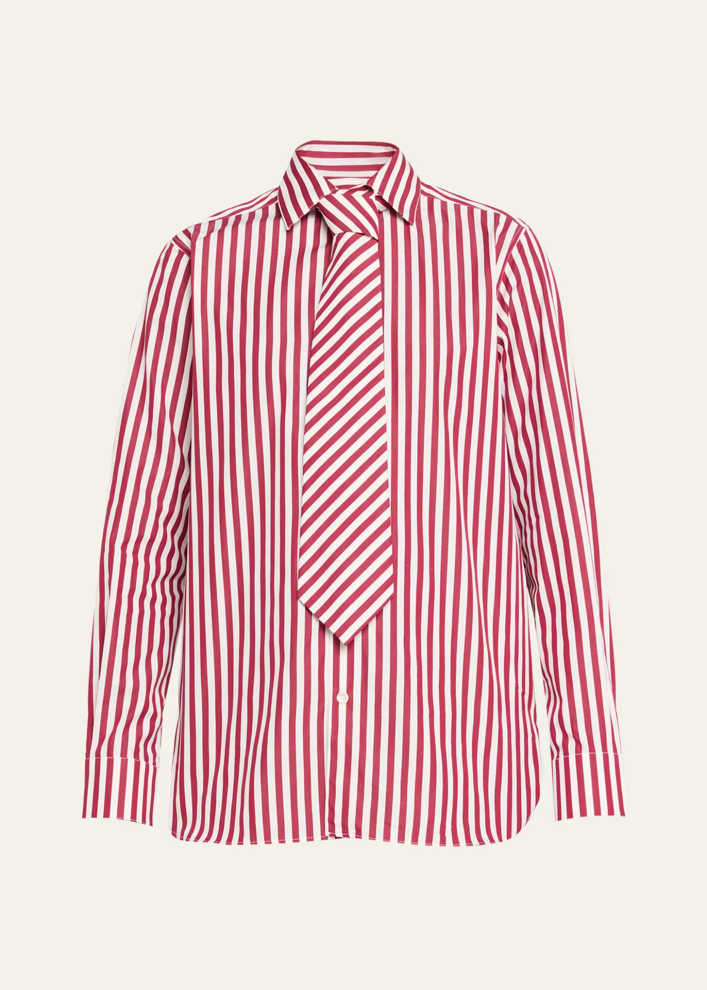 SeblineStriped Neck-Tie Button-Down Shirt