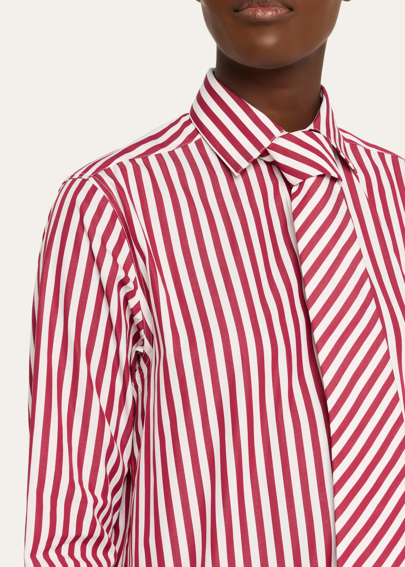 SeblineStriped Neck-Tie Button-Down Shirt