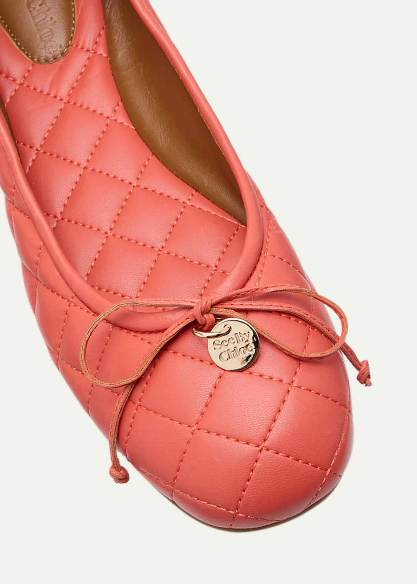 See by ChloeJodie Quilted Bow Ballerina Flats