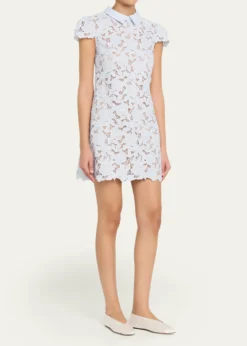 Self-PortraitFloral Guipure Lace Mini Dress