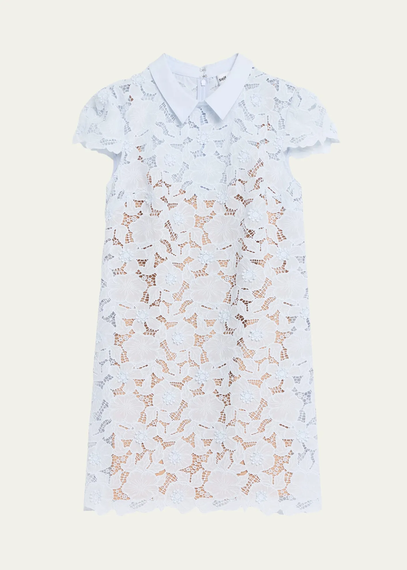 Self-PortraitFloral Guipure Lace Mini Dress