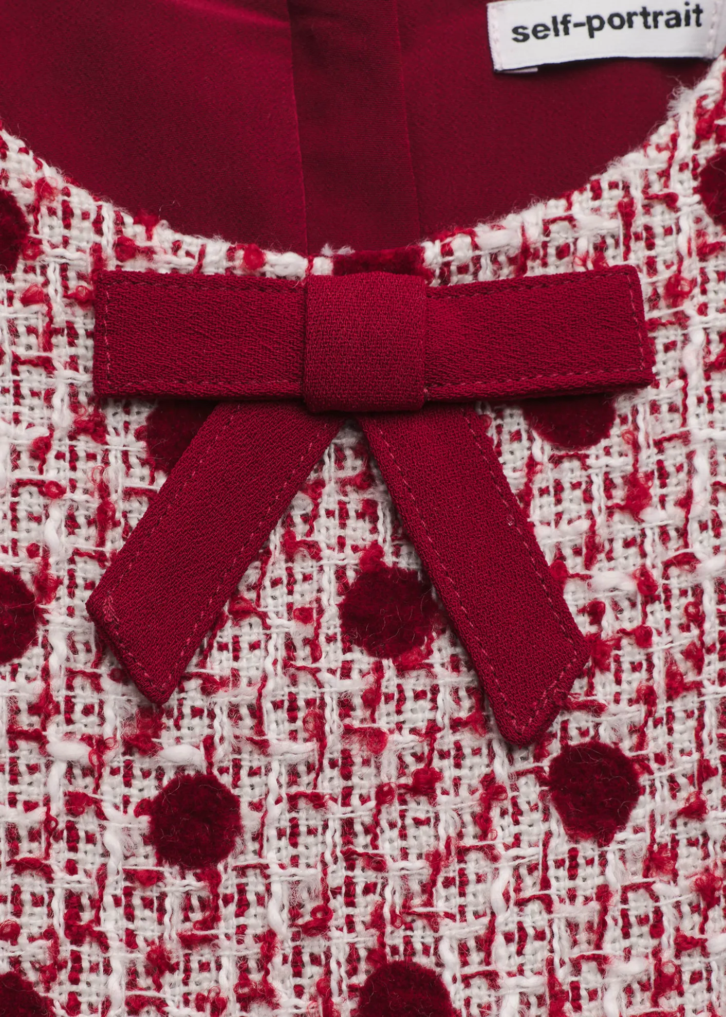 Self-PortraitGirl's Polka-Dot Bouclé Dress, Size 3-12