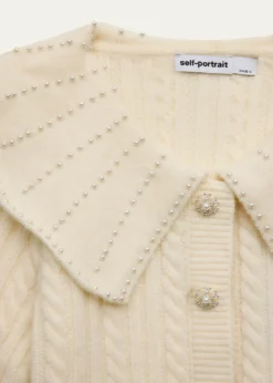 Self-PortraitGirl's Alpaca-Blend Scalloped Cardigan, Size 3-12