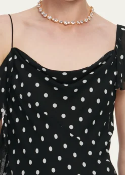 Self-PortraitPolka Dot Georgette Maxi Dress