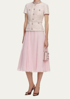 Self-PortraitSequined Bouclé Midi Dress