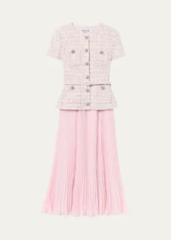 Self-PortraitSequined Bouclé Midi Dress