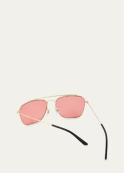 Selima OptiqueLorenza Square Metal Sunglasses