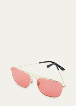 Selima OptiqueLorenza Square Metal Sunglasses