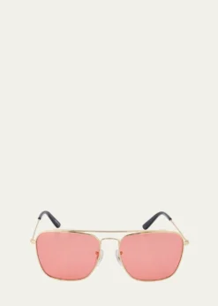 Selima OptiqueLorenza Square Metal Sunglasses
