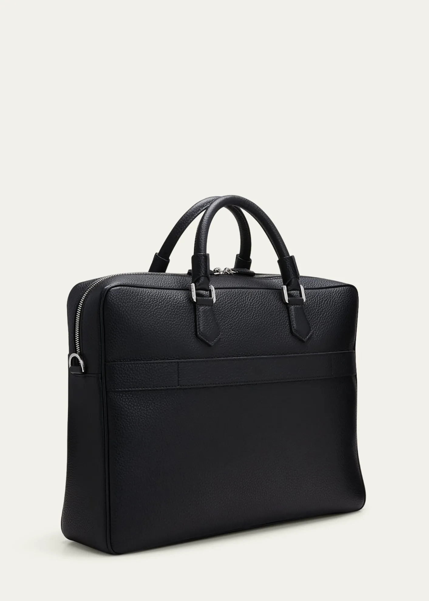SerapianMen's Cachemire Leather Slim Briefcase