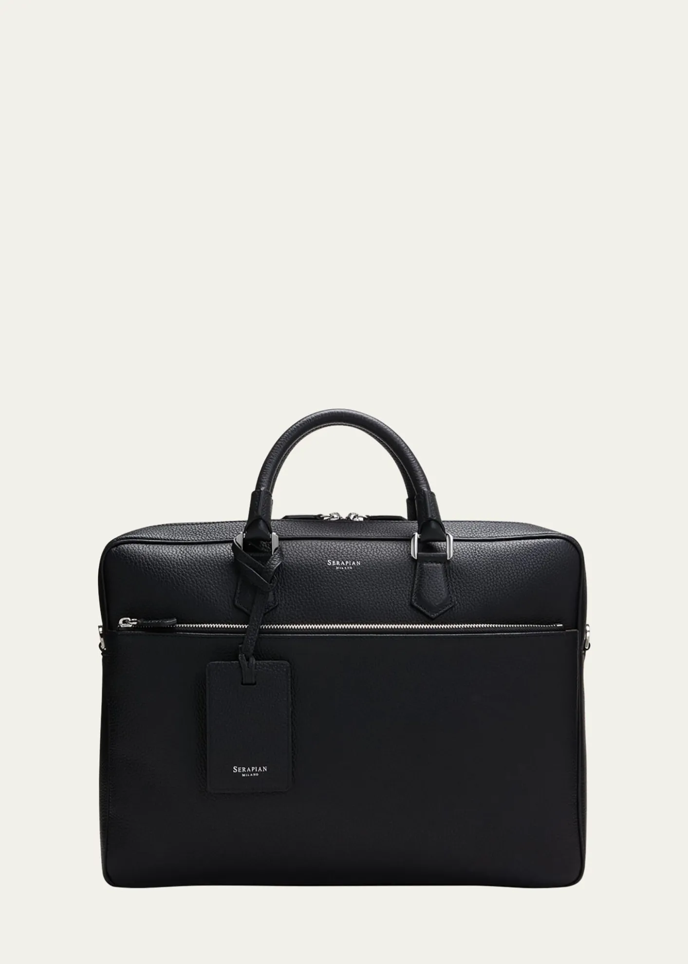 SerapianMen's Cachemire Leather Slim Briefcase