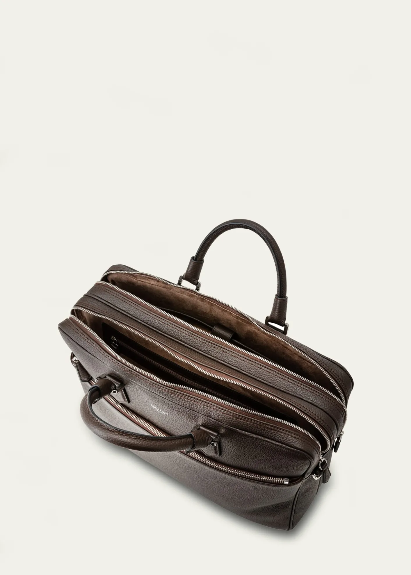 SerapianMen's Cachemire Leather Briefcase