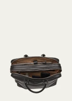 SerapianMen's Leather Double Briefcase