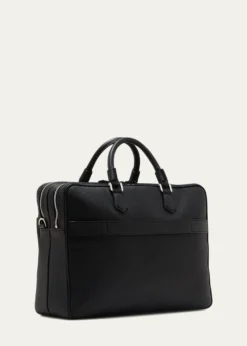 SerapianMen's Leather Double Briefcase