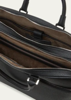 SerapianMen's Leather Double Briefcase
