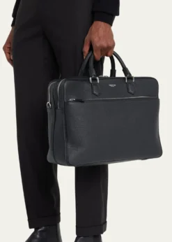 SerapianMen's Leather Double Briefcase