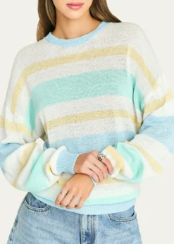 SEROYACassian Striped Linen-Blend Sweater