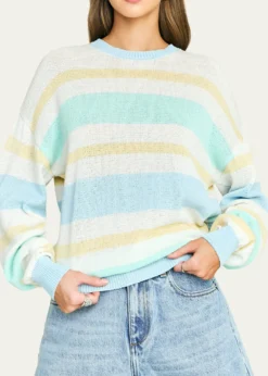SEROYACassian Striped Linen-Blend Sweater