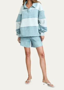 SEROYACher Striped Denim Top