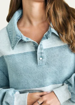 SEROYACher Striped Denim Top
