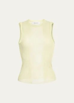 SEROYAJori Ribbed Semi-Sheer Tank Top
