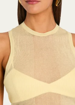 SEROYAJori Ribbed Semi-Sheer Tank Top