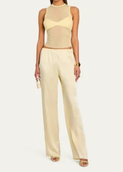 SEROYAJori Ribbed Semi-Sheer Tank Top