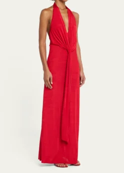 SEROYAKayla Draped Jersey Maxi Dress