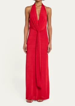 SEROYAKayla Draped Jersey Maxi Dress