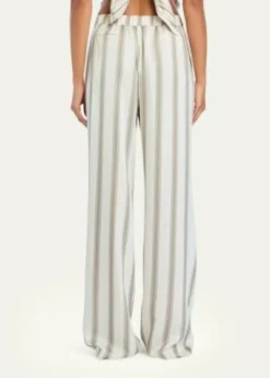 SEROYAMarlowe Striped Satin Pants