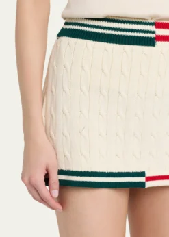 SEROYAPearson Cable-Knit Mini Skirt