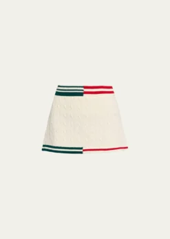 SEROYAPearson Cable-Knit Mini Skirt
