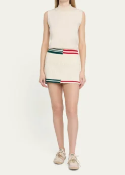 SEROYAPearson Cable-Knit Mini Skirt