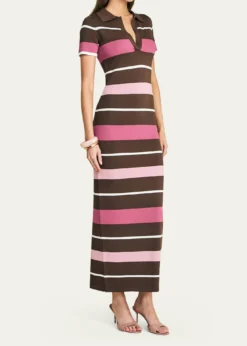 SEROYASam Striped Knit Maxi Dress