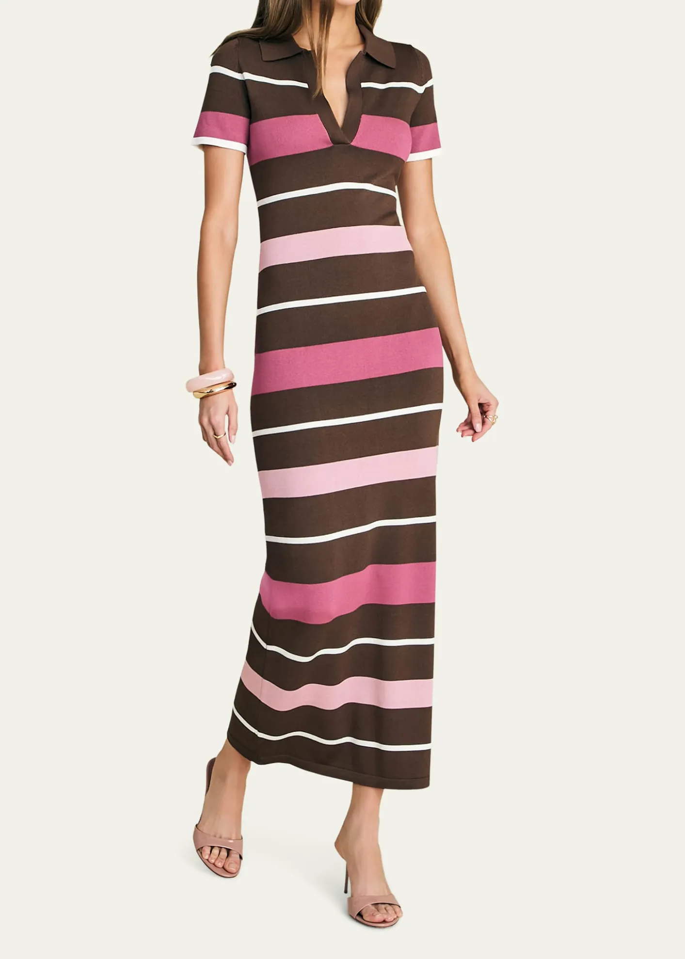 SEROYASam Striped Knit Maxi Dress