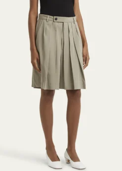 SETCHUHakama Pleated Wool Shorts